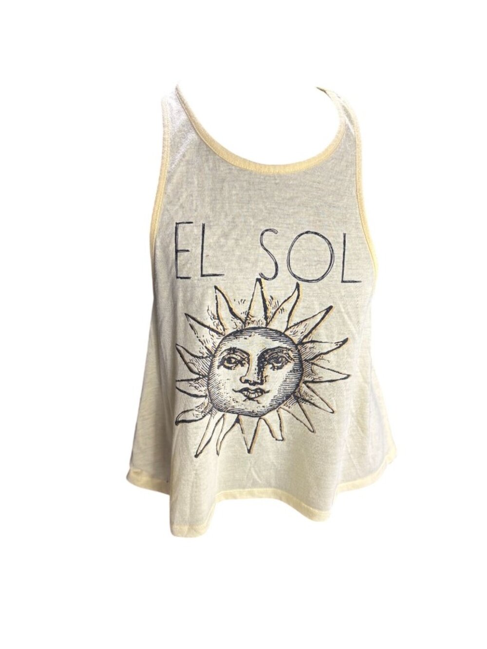 Yellow Freeze Womens El Sol Graphic Flowy Tank - Medium Size